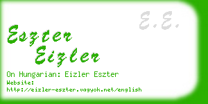 eszter eizler business card